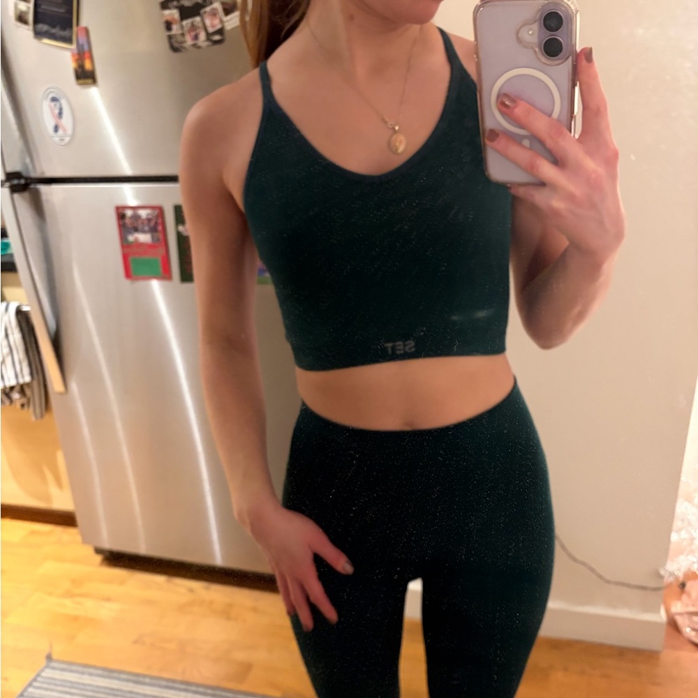 Women's SET Active Forest Green Sports Cami